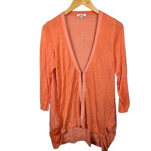 AVA V-Neck Cardigan in Orange